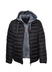 ΜΠΟΥΦΑΝ ΑΝΔΡΙΚΟ ΧΕΙΜΕΡΙΝΟ ΜΕ ΕΠΕΝΔΥΣΗ ΚΑΙ ΑΠΟΣΠΩΜΕΝΗ ΦΟΥΤΕΡ ΚΟΥΚΟΥΛΑ ΠΟΥ ΚΛΕΙΝΕΙ ΜΠΡΟΣΤΑ ΜΕ ΔΕΥΤΕΡΟ ΦΑΡΜΟΥΑΡ ΩΣ ΓΙΛΕΚΟ.