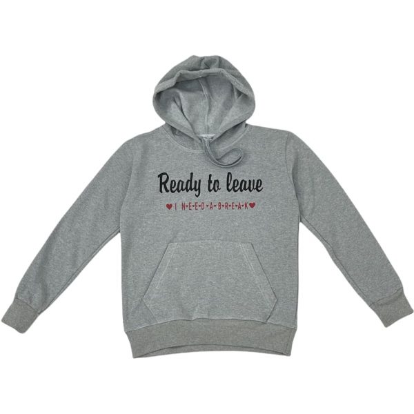 Body Move Μπλούζα Φούτερ Γυναικεία 201 Γκρι e-sofi.gr