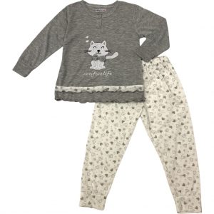 Πιτζάμα Παιδική Για Κορίτσι H5020 Γκρι e-sofi.gr