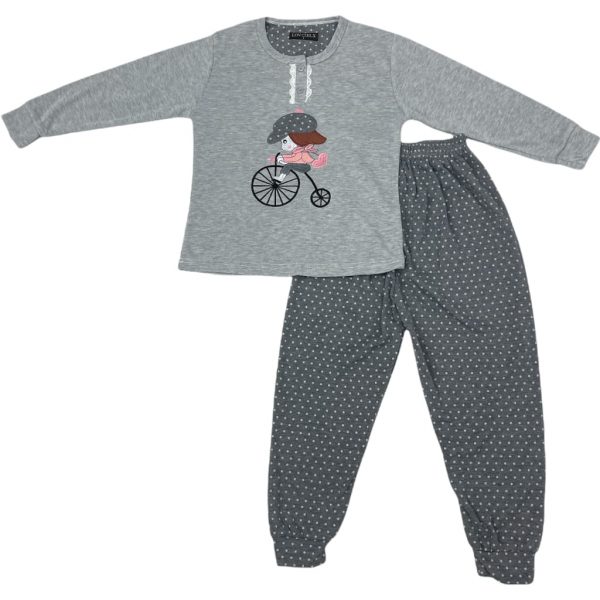 Πιτζάμα Παιδική Για Κορίτσι F1250 Γκρι e-sofi.gr