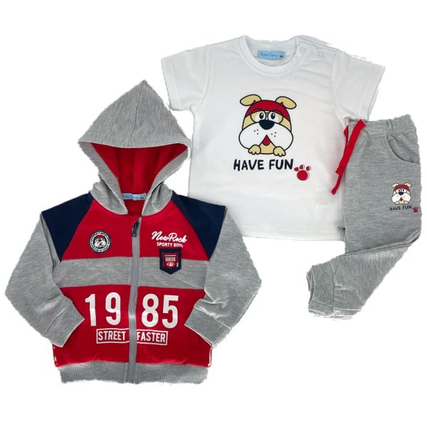 Σετ Bebe Για Αγόρι 3τμχ WH556 Γκρι e-sofi.gr