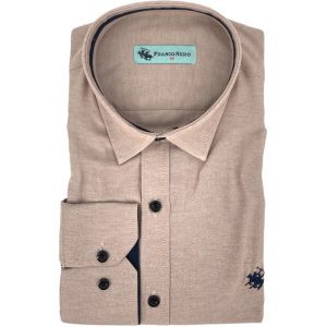 Franco Nero Πουκάμισο Ανδρικό 2501 Μπεζ e-sofi.gr