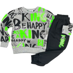 Σετ Φόρμα Φούτερ Παιδική Για Αγόρι CB06432 Γκρι e-sofi.gr