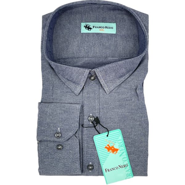 franco-nero-plus-size-poykamiso-andriko-1431-indigo-e-sofi,gr Franco Nero Plus Size Πουκάμισο Ανδρικό 1431 Indigo e-sofi.gr