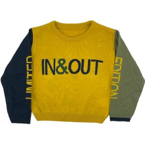 Μπλούζα Πλεκτή Παιδική Για Αγόρι 5101 Ώχρα e-sofi.gr