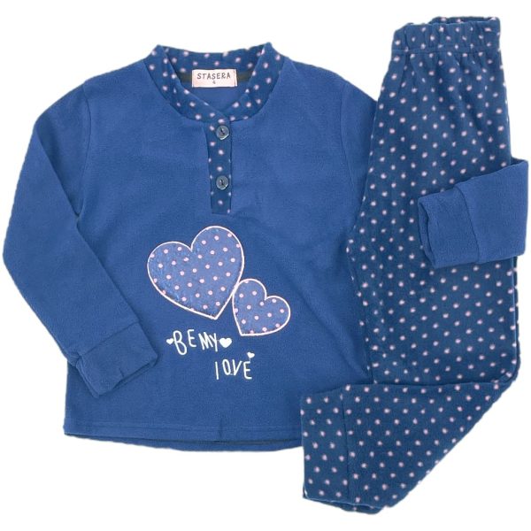 Πιτζάμα Φλις Παιδική Για Κορίτσι NA095 Μπλε e-sofi.gr