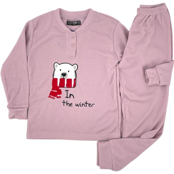 Πιτζάμα Παιδική Για Κορίτσι F2232 Ροζ e-sofi.gr