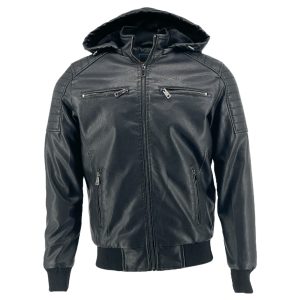 Μπουφάν Δερματίνη Ανδρικό 3638 Μαύρο e-sofi.gr