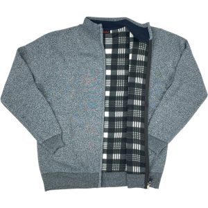 Plus Size Ζακέτα Πλεκτή Ανδρική S1901 Γκρι e-sofi.gr