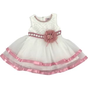 Φόρεμα Bebe Για Κορίτσι F2202 Λευκό e-sofi.gr