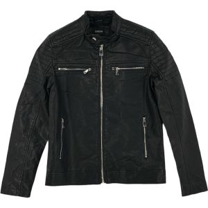 Μπουφάν Δερματίνη Ανδρικό Z-5610 Μαύρο e-sofi.gr