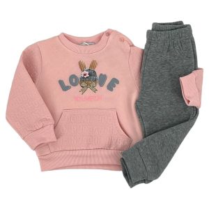 Σετ Φόρμα Bebe Για Κορίτσι YX-158 Ροζ e-sofi.gr