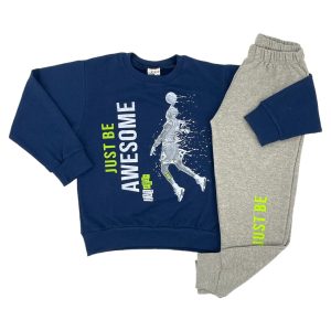 Σετ Φόρμα Φούτερ Παιδική Για Αγόρι 102 Μπλε e-sofi.gr