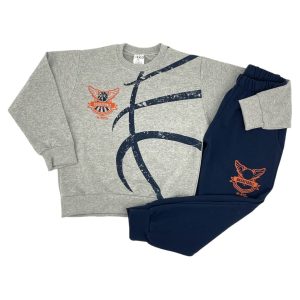 Σετ Φόρμα Φούτερ Παιδική Για Αγόρι 103 Γκρι e-sofi.gr