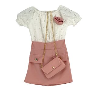 Φόρεμα Παιδικό Για Κορίτσι T8095 Ροζ e-sofi.gr