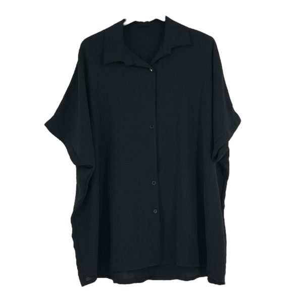 Plus Size Πουκαμίσα Γυναικεία 602106 Μαύρο e-sofi.gr