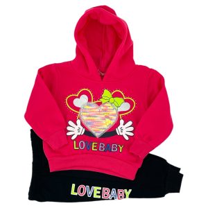 Σετ Φόρμα Φούτερ Bebe Για Κορίτσι ED-3055 Φούξια e-sofi.gr