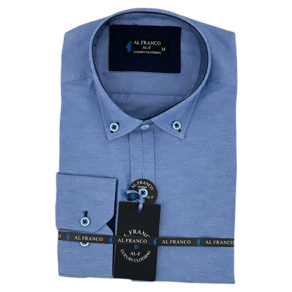 Al Franco Πουκάμισο Ανδρικό ALF10 Μπλε e-sofi.gr