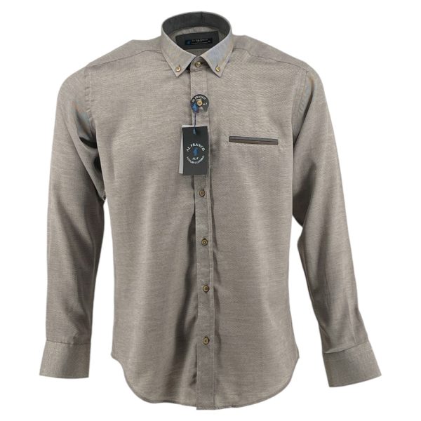 al-franco-poykamiso-andriko-alf6-sokola-e-sofi.gr Al Franco Πουκάμισο Ανδρικό ALF6 Σοκολά e-sofi.gr