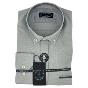 Al Franco Πουκάμισο Ανδρικό ALF8 Γκρι e-sofi.gr