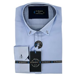 Al Franco Πουκάμισο Ανδρικό ALF9 Γαλάζιο e-sofi.gr