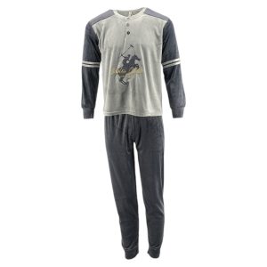 Πιτζάμα Βελουτέ Ανδρική B837 Γκρι e-sofi.gr