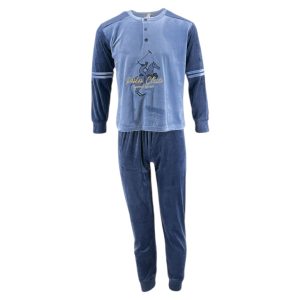 Πιτζάμα Βελουτέ Ανδρική B837 Μπλε e-sofi.gr
