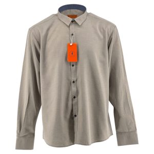 Plus Size Al Franco Πουκάμισο Ανδρικό ALF7 Σοκολά e-sofi.gr