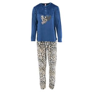 Πιζάμα Βελουτέ Γυναικεία F2073 Μπλε e-sofi.gr