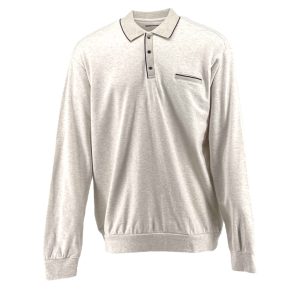 Plus Size Polo Μπλούζα Ανδρική 1121 Εκρού e-sofi.gr