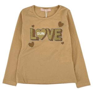 Μπλούζα Παιδική Για Κορίτσι HK-2419 Μπεζ e-sofi.gr