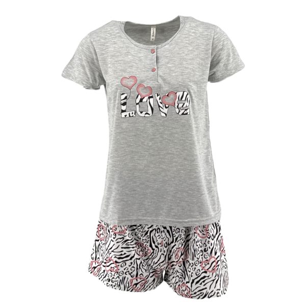 Πιτζάμα Γυναικεία 2978 Γκρι e-sofi.gr