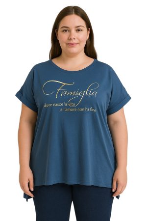 Plus Size Μπλούζα Γυναικεία 23089 Indigo e-sofi.gr