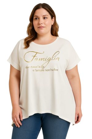 Plus Size Μπλούζα Γυναικεία 23089 Λευκό e-sofi.gr