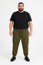 Plus Size Cargo Παντελόνι Ανδρικό 6952 Χακί e-sofi.gr