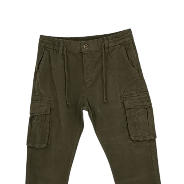 Plus Size Cargo Παντελόνι Ανδρικό 6952 Χακί e-sofi.gr