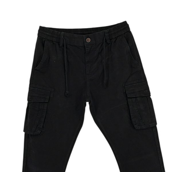 Plus Size Cargo Παντελόνι Ανδρικό 6952 Μαύρο e-sofi.gr