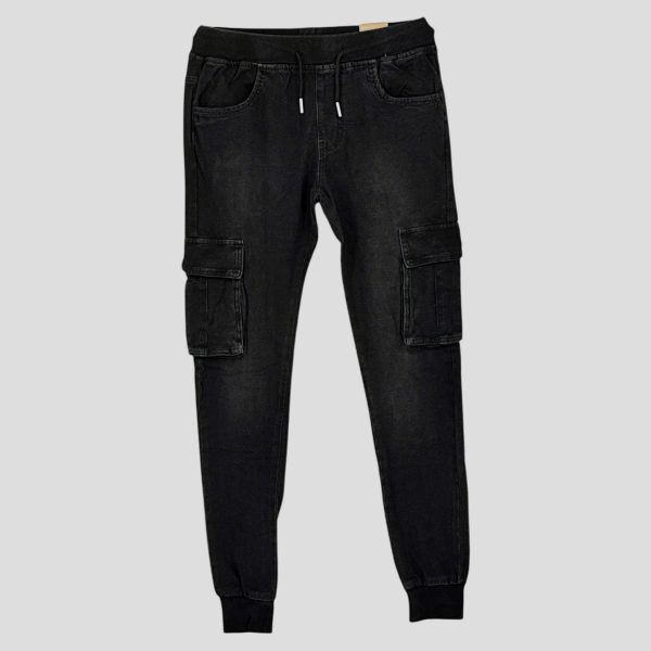 Cargo Jean Παντελόνι Ανδρικό HB-1067 Μαύρο e-sofi.gr