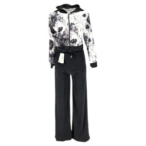 Σετ Φόρμα Βελουτέ Γυναικεία 8243 Μαύρο e-sofi.gr