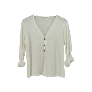 Ζακέτα Πλεκτή Γυναικεία 25219 Λευκό e-sofi.gr