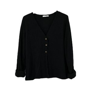 Ζακέτα Πλεκτή Γυναικεία 25219 Μαύρο e-sofi.gr