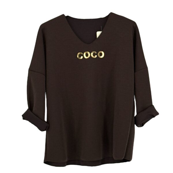 mployza-gynaikeia-8505-kafe-e-sofi.gr Μπλούζα Γυναικεία 8505 Καφέ e-sofi.gr