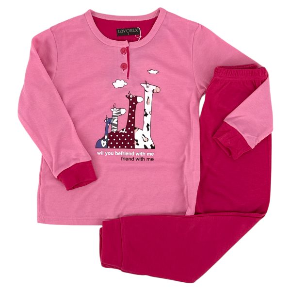 Πιτζάμα Παιδική Για Κορίτσι F1895 Φούξια e-sofi.gr
