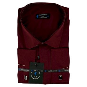 Plus Size Al Franco Πουκάμισο Ανδρικό PSALF10 Μπορντό e-sofi.gr