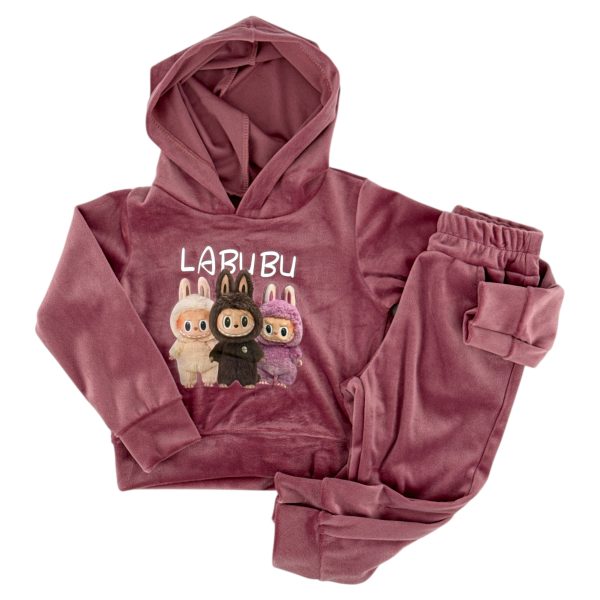 Σετ Φόρμα Βελουτέ Για Κορίτσι 25071A Σάπιο Μήλο e-sofi.gr