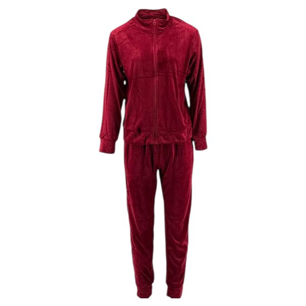 set-formas-gynaikeio-veloyte-yp-8168-mpornto-e-sofi.gr Σετ Φόρμας Γυναικείο Βελουτέ YP-8168 Μπορντό e-sofi.gr